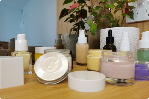 Wide angle of Amelie's clean products collection