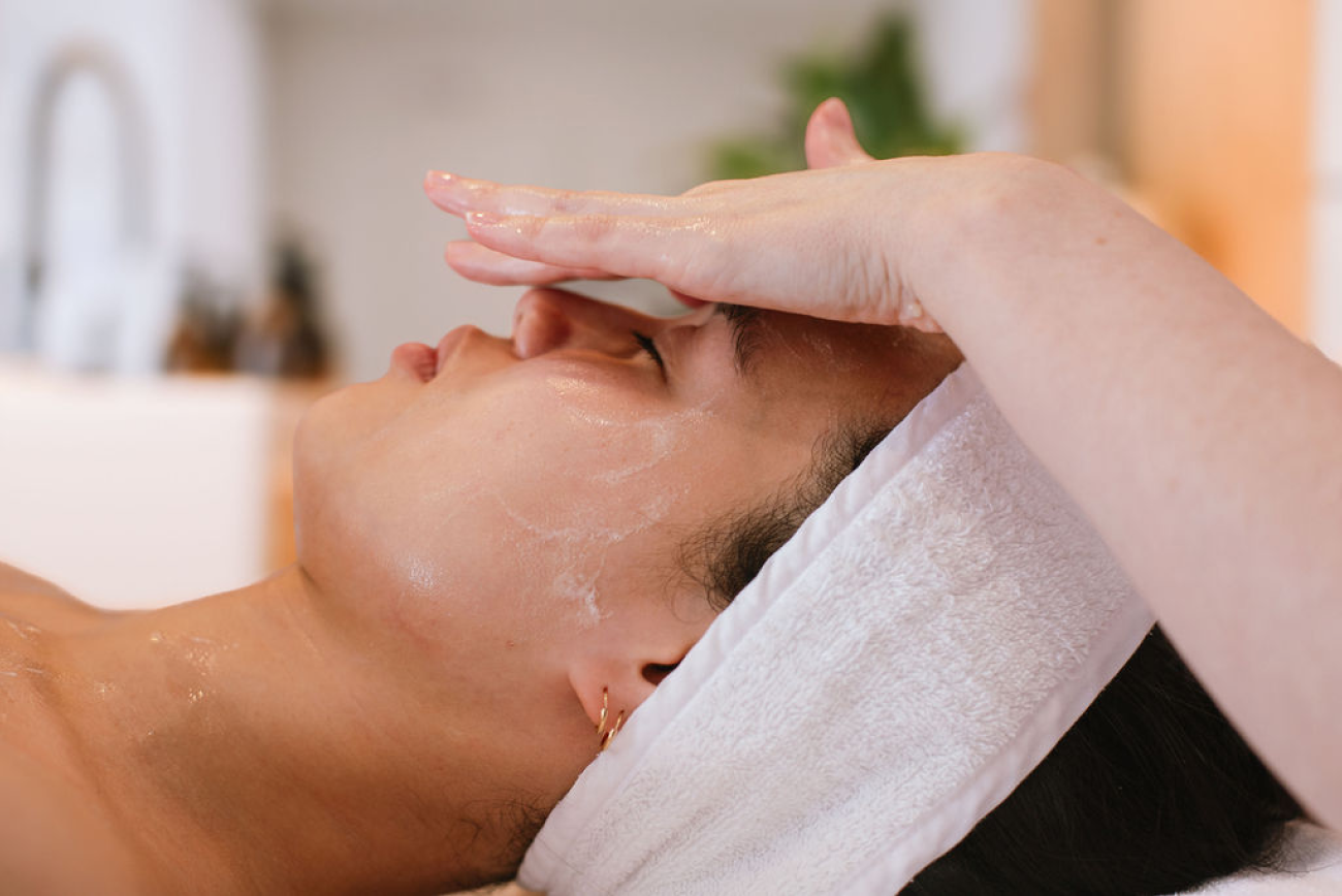 A calming facial treatment in The Cocoon.